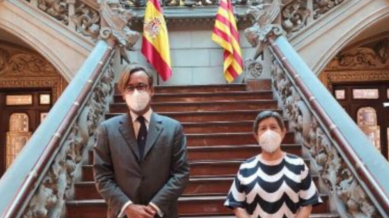 Il Console Manzitti e la delegata Cunillera